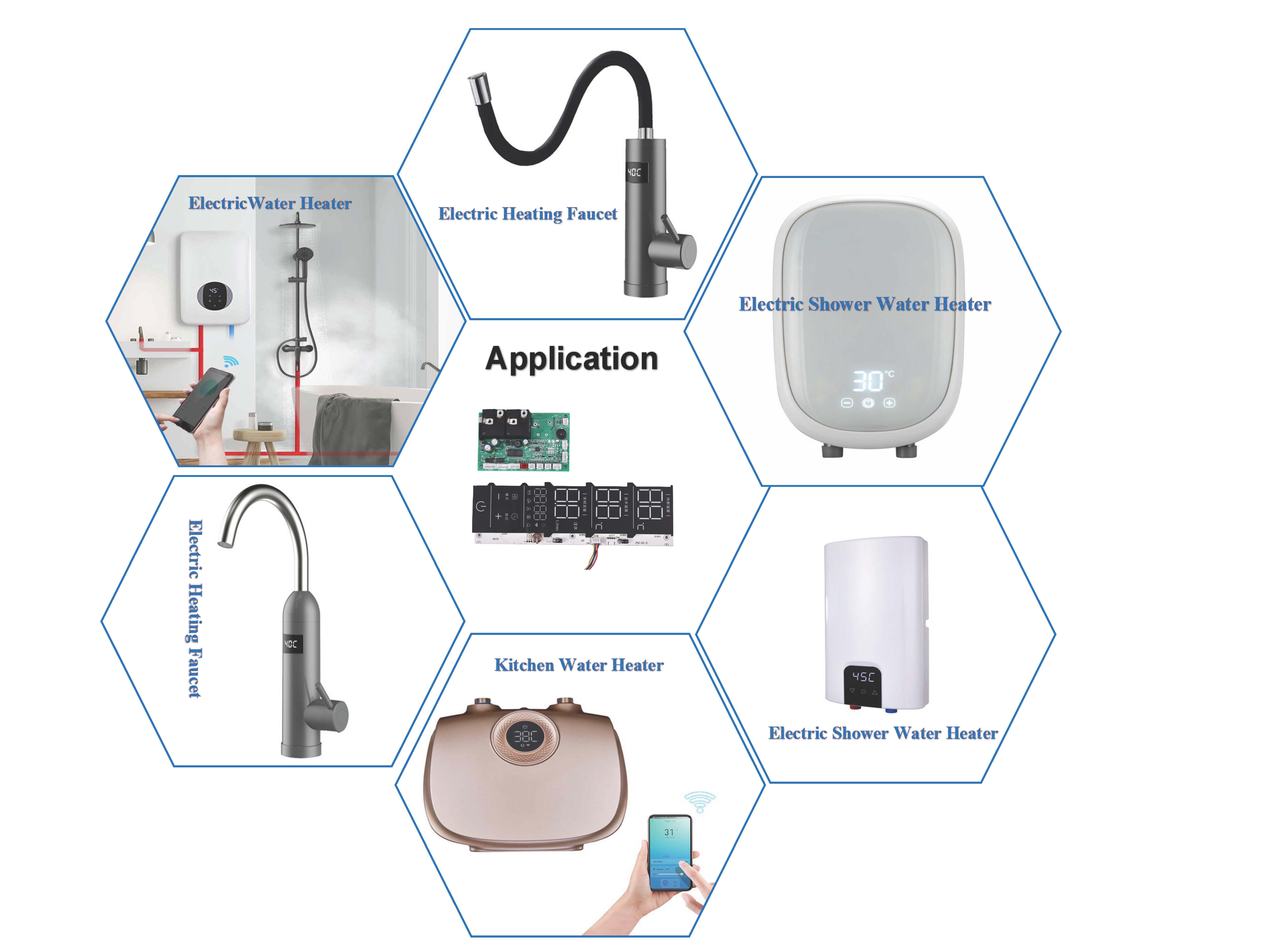 Customized Electronic Controller PCB For Tankless Electric Water Heater